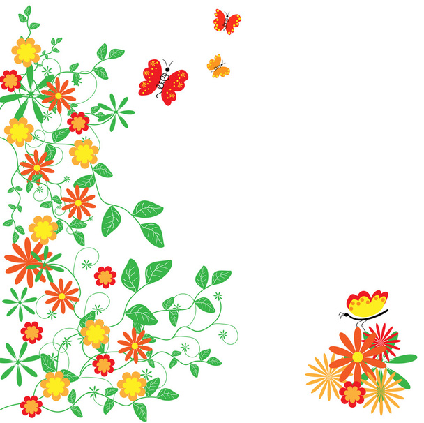 The Abstract floral background. - Vector, Imagen