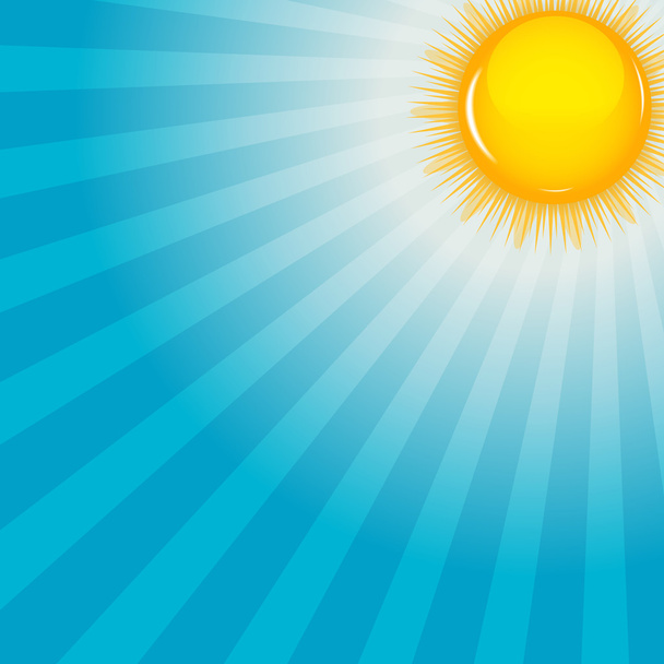 Облачная и солнечная векторная иллюстрация
 - Вектор,изображение