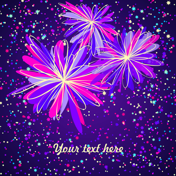 colorful floral card - Вектор, зображення