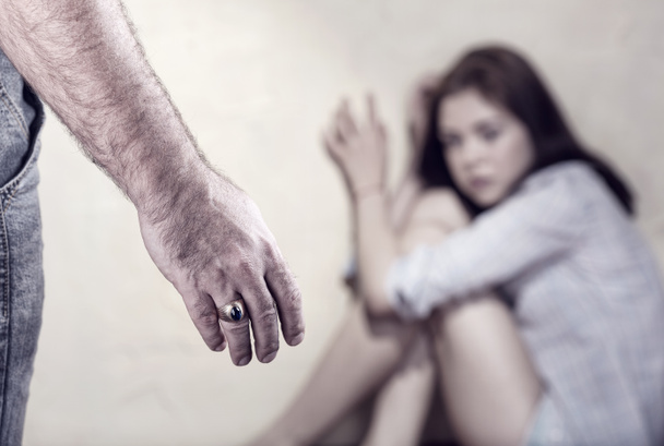 Mujer víctima de violencia doméstica  - Foto, imagen
