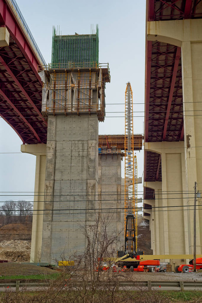 New highway bridge supports - Photo, Image