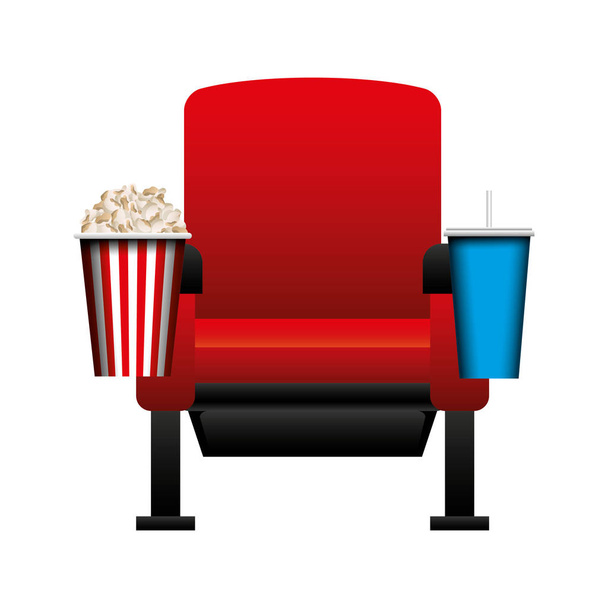 cinema chair isolated icon - Vector, Image