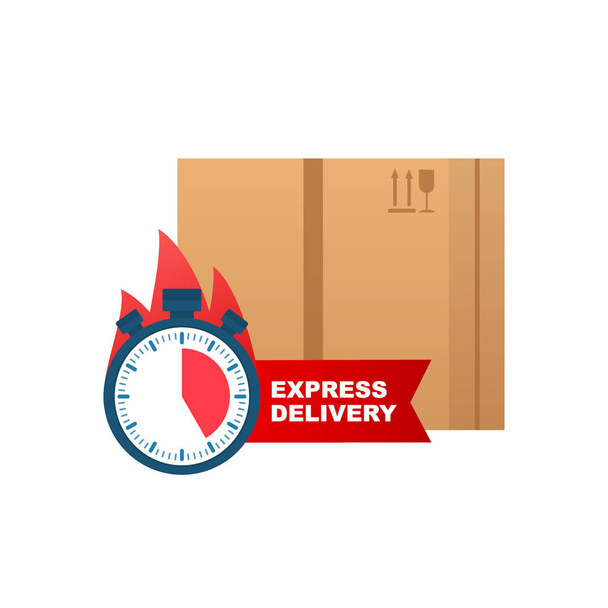 Express Delivery Icon Concept. Truck Service, Order, Worldwide