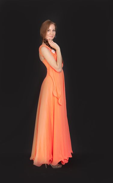 orange dress - Фото, изображение