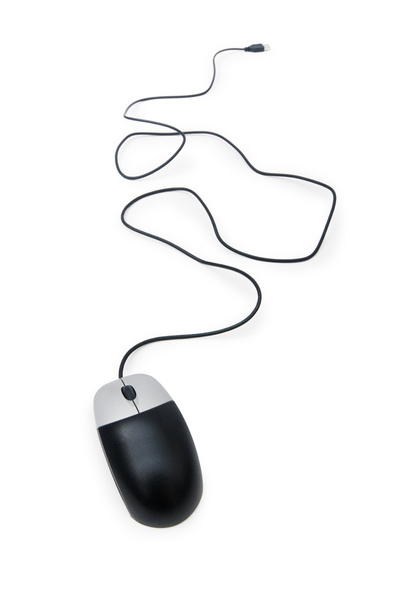 bilgisayar fare üzerinde beyaz izole - Fotoğraf, Görsel