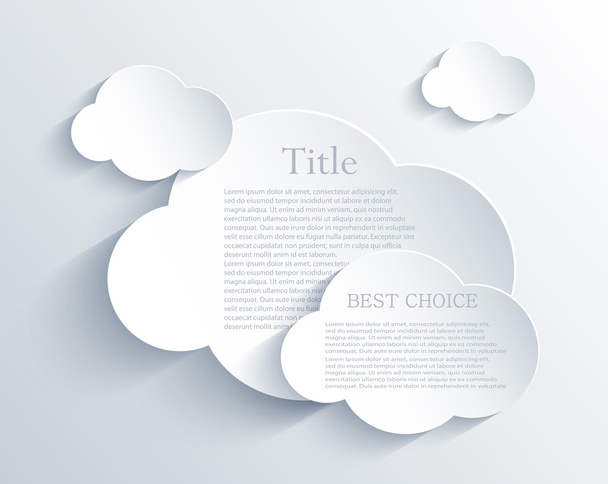 Vector cloud design element with place for your text. Eps10 - Vector, Image