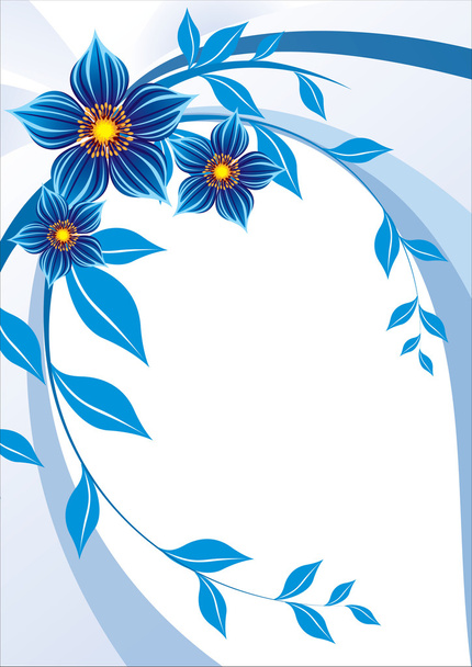 Bloemen Kader - Vector, afbeelding