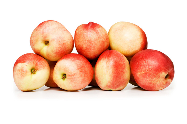 Red nectarines isolated on the white - Photo, Image