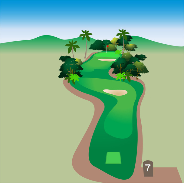 Дыра для гольфа
 - Вектор,изображение
