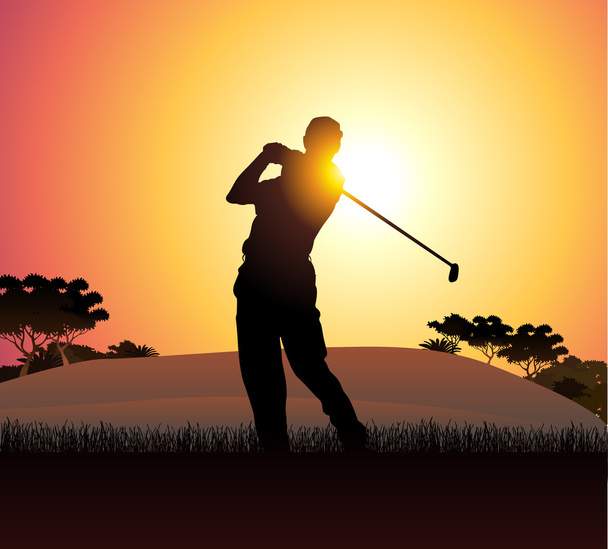 hráč golfu - Vektor, obrázek