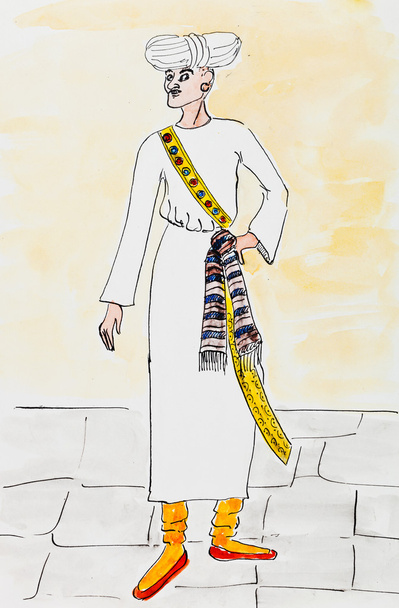 Arabi mies perinteinen mekko
 - Valokuva, kuva