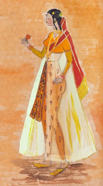 indian γυναίκα ένα διαφανές φόρεμα - Φωτογραφία, εικόνα