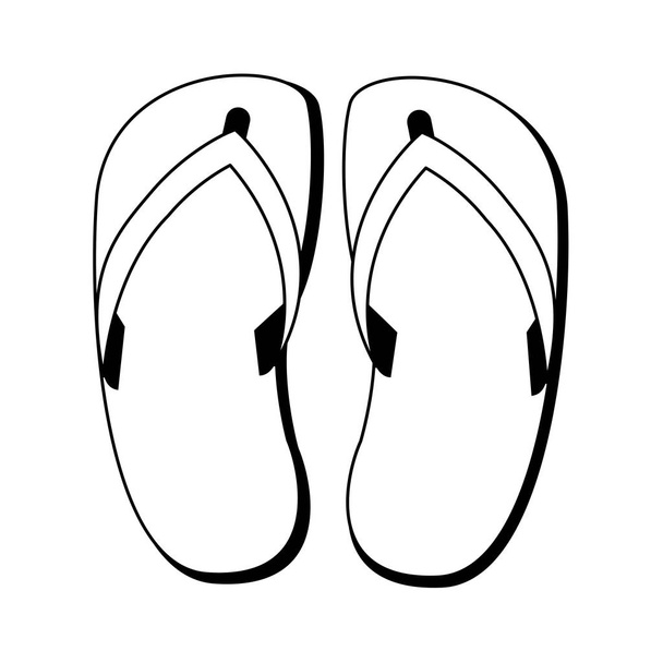 Σαγιονάρες σανδάλια παπούτσια - Διάνυσμα, εικόνα