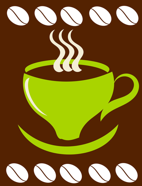 tazza di caffè verde - Vettoriali, immagini