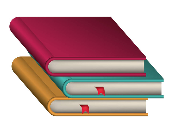 halom tankönyvek elszigetelt ikon - Vektor, kép