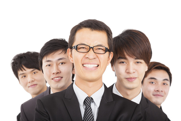 happy businessman with business team - Photo, Image