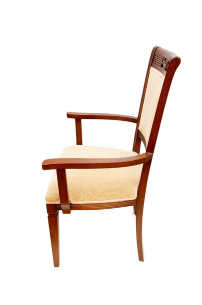 Wooden arm chair isolated - Photo, Image