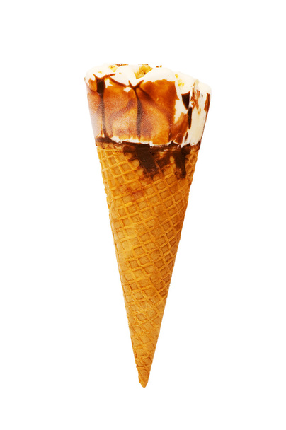 Конус морозива ізольований на білому
 - Фото, зображення