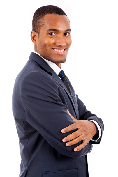 Portrait of a happy smiling African American business man - Zdjęcie, obraz