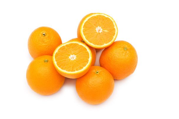 Pilha de laranjas isoladas
 - Foto, Imagem