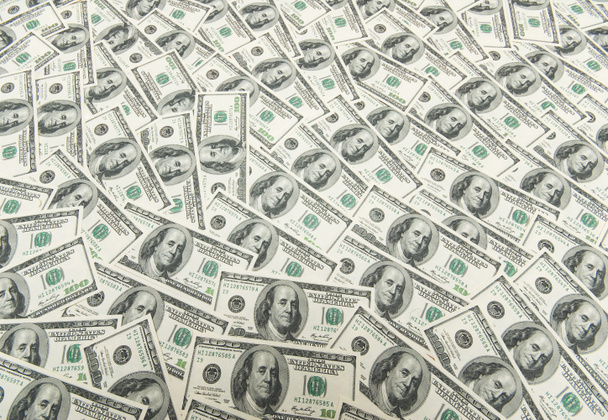 Background with many american dollars - Фото, изображение