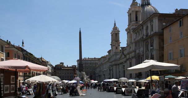 piazza navona Rómában, Olaszország - Fotó, kép