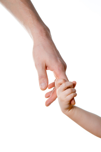children and man hands isolated on white - Φωτογραφία, εικόνα