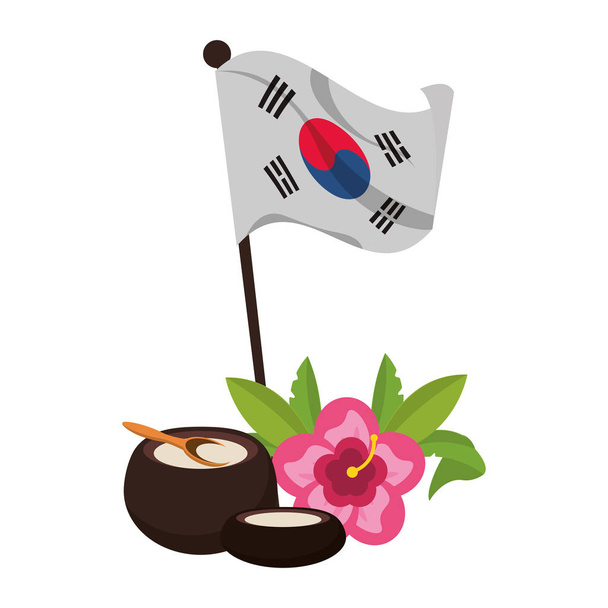 Symbol flagi Korei - Wektor, obraz