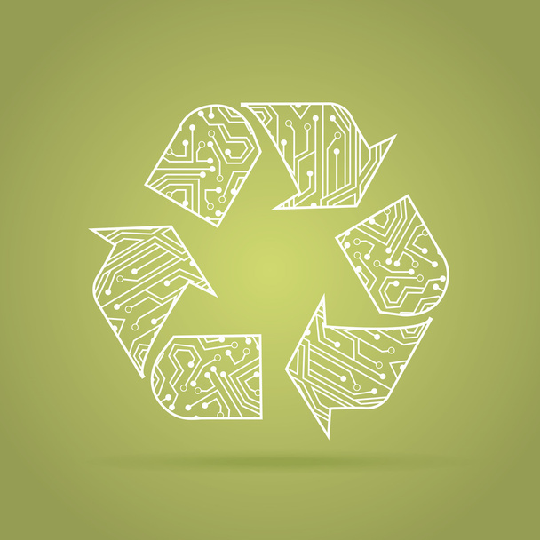 Recyclingkreislauf - Vektor, Bild