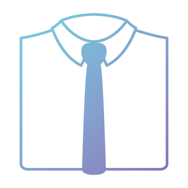 elegantes Hemd mit Krawatte - Vektor, Bild