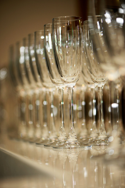 Empty champagne glasses - Foto, Imagem
