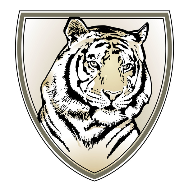 Tigris Wappen - Vektor, kép
