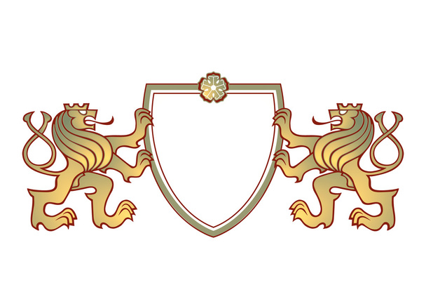 2 Löwen Wappen - Vektor, obrázek