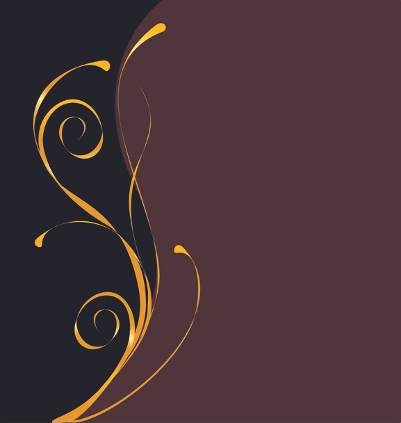 Elegant vector black and gold background - Вектор, зображення