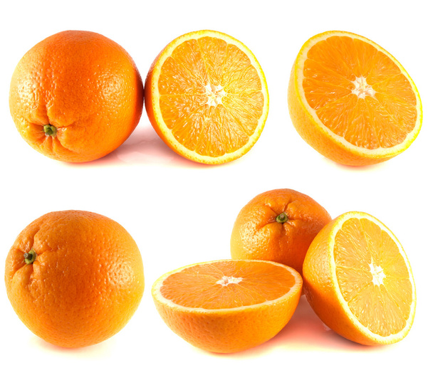 Oranges collection isolated on white background. - Fotó, kép