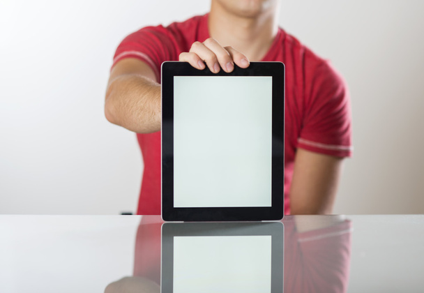 Man with tablet - Foto, Imagem