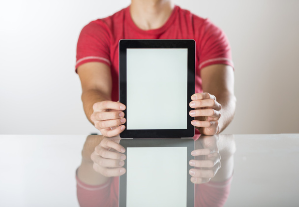 Man with tablet - Foto, Imagem