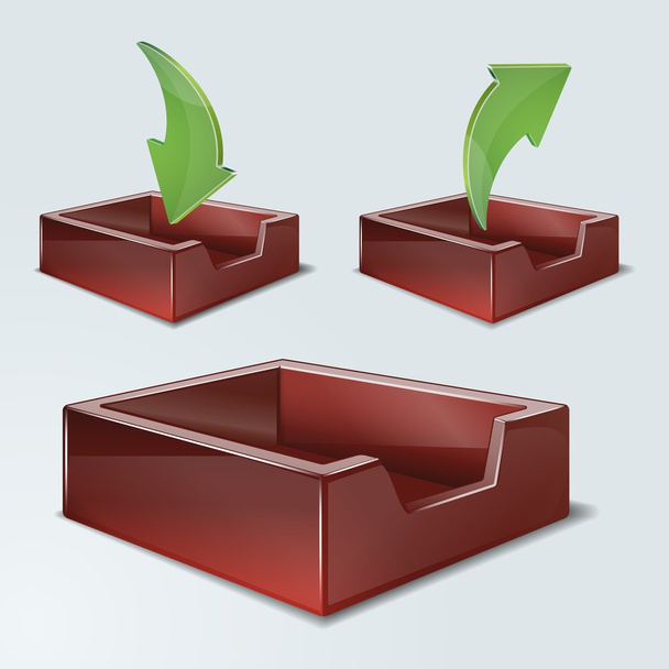 DropBoxes Office Filing Tray - Vector, Image