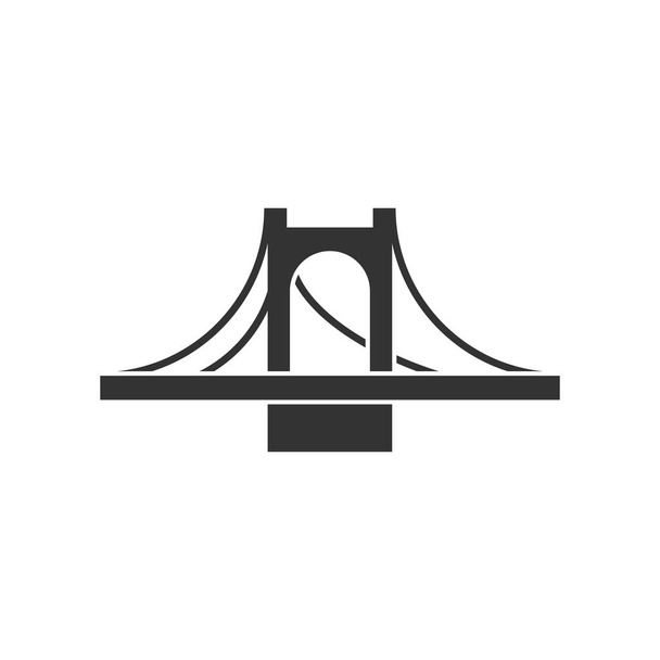 Ikona znaku Bridge v plochém stylu. Vektorový vektor Drawbridge o - Vektor, obrázek