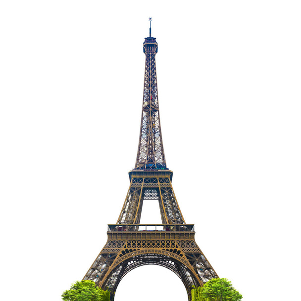 A Torre Eiffel com fundo branco. Paris, França. CLIPPING PATH
 - Foto, Imagem