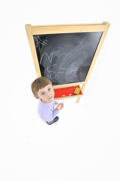 Little girl and blackboard - Foto, Imagem