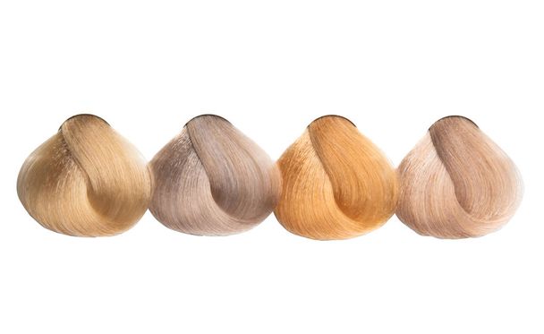 gefärbte Haarlocken isoliert  - Foto, Bild