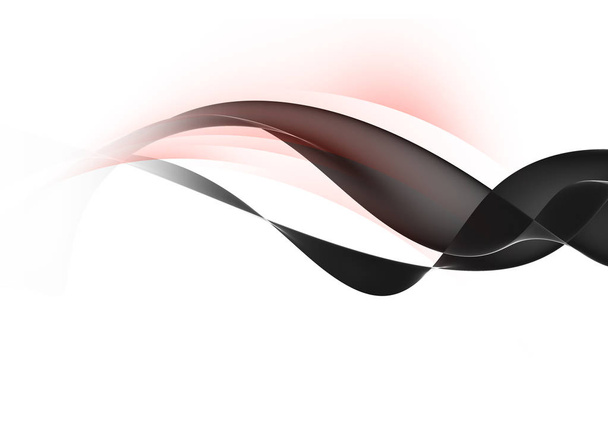 Abstract white, black and red background waves. Bright abstract background. - Photo, Image