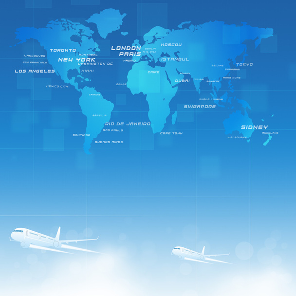 Viajes aéreos comerciales mundiales
 - Foto, Imagen