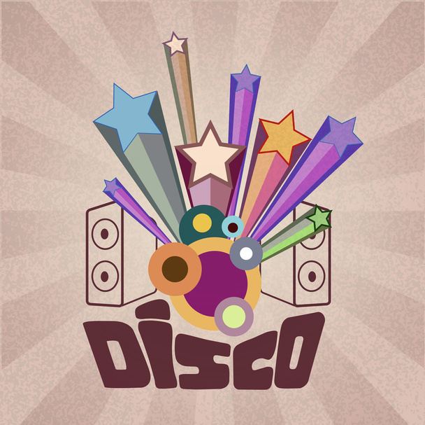 Retro disco background - Vector, Imagen