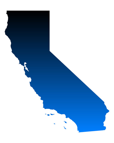 カリフォルニア州の地図 - ベクター画像