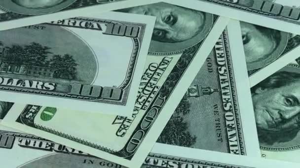 Fondo giratorio de dólares de dinero EE.UU. primer plano
 - Imágenes, Vídeo