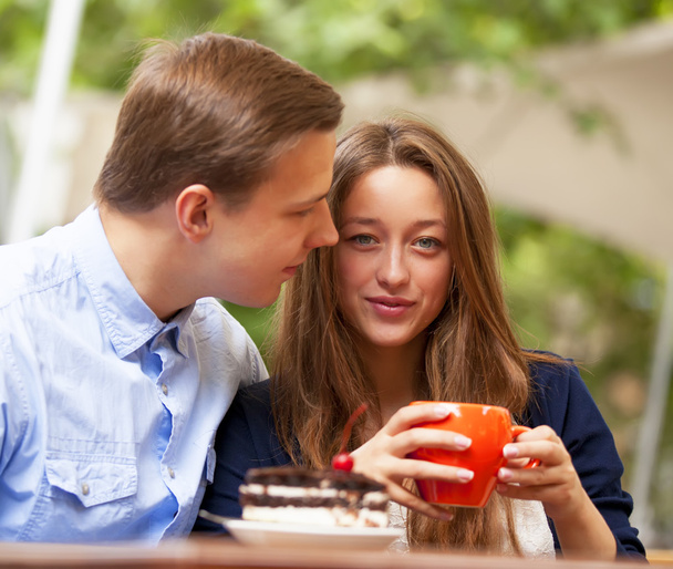 junges Paar im Café - Foto, Bild