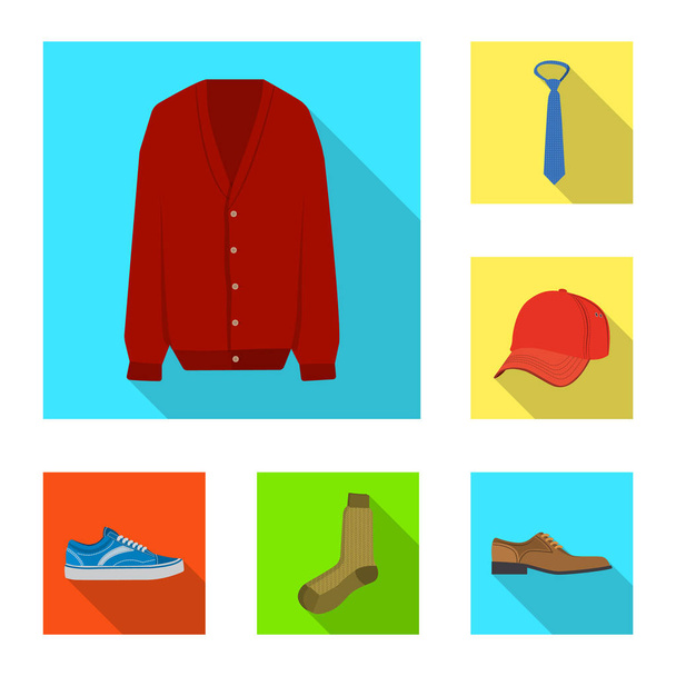 Isolated object of man and clothing icon. Set of man and wear vector icon for stock. - Vecteur, image