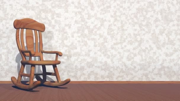 Imbolygott ringató szék - 3d render - Felvétel, videó